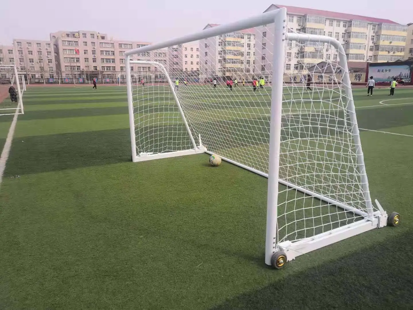 Professioneller, tragbarer, freistehender Fußballtor aus Aluminium für das Teamsporttraining