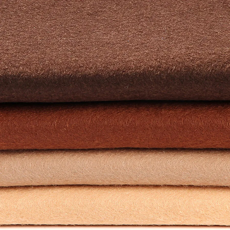 Brown Series 1.4MM Soft Felt Fabric Sheet DIY Pure Khaki Non-woven Cloth For Home Decoration Handmade Sewing Crafts