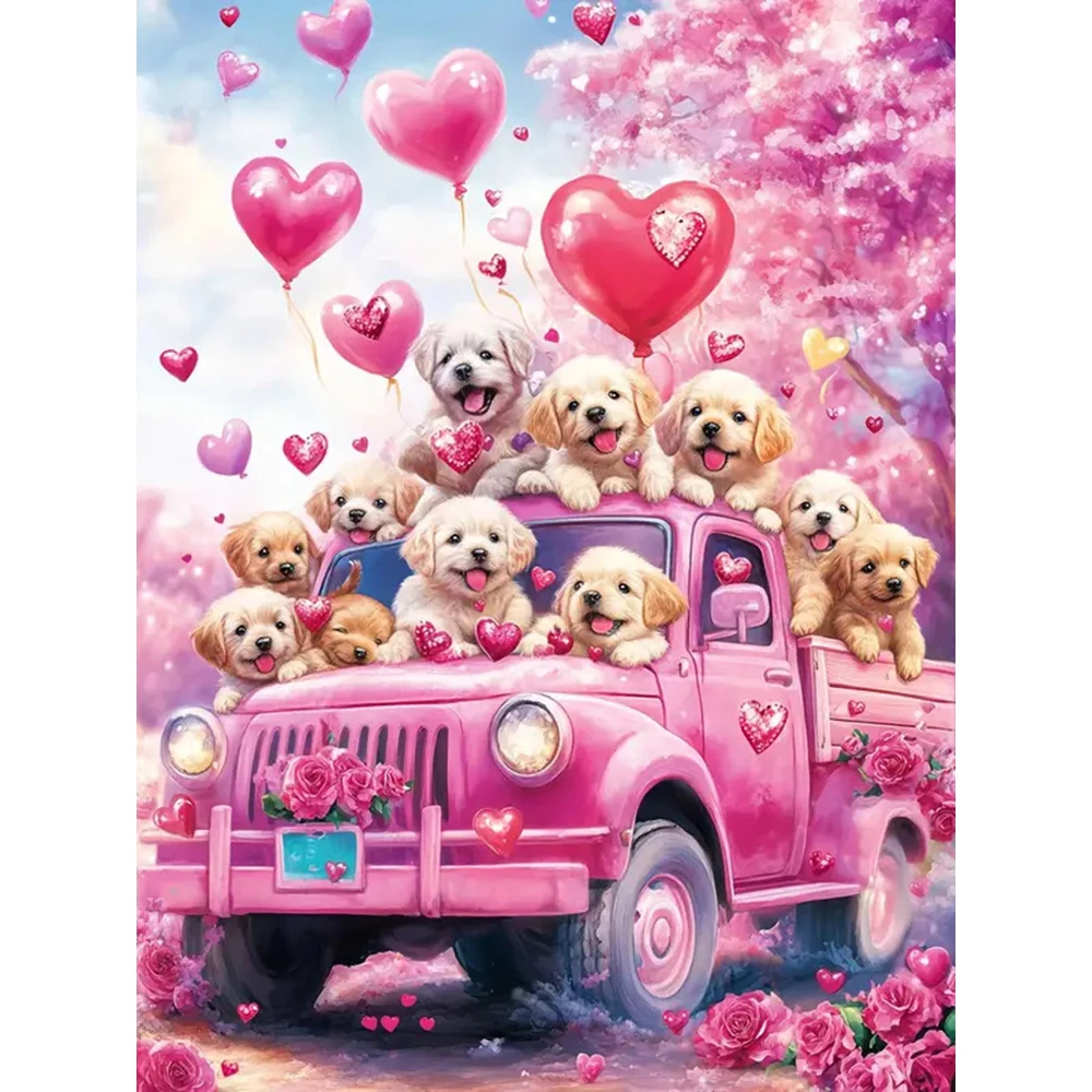 

Momoart собака Алмазная мозаика животное картина стразы алмазная живопись автомобиль Новое поступление DIY сердце вышивка цветок ремесло