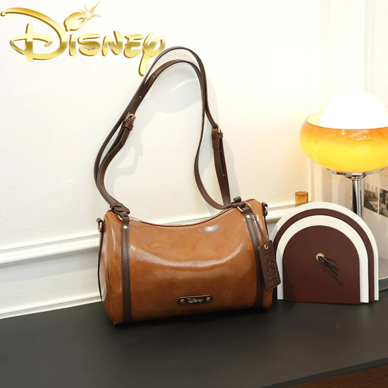 Disney Mickey New Women's Handbag Luxury Brand Fashion Solid Color Women's Shoulder Bag Large Capacity Cartoon Women's Bag
