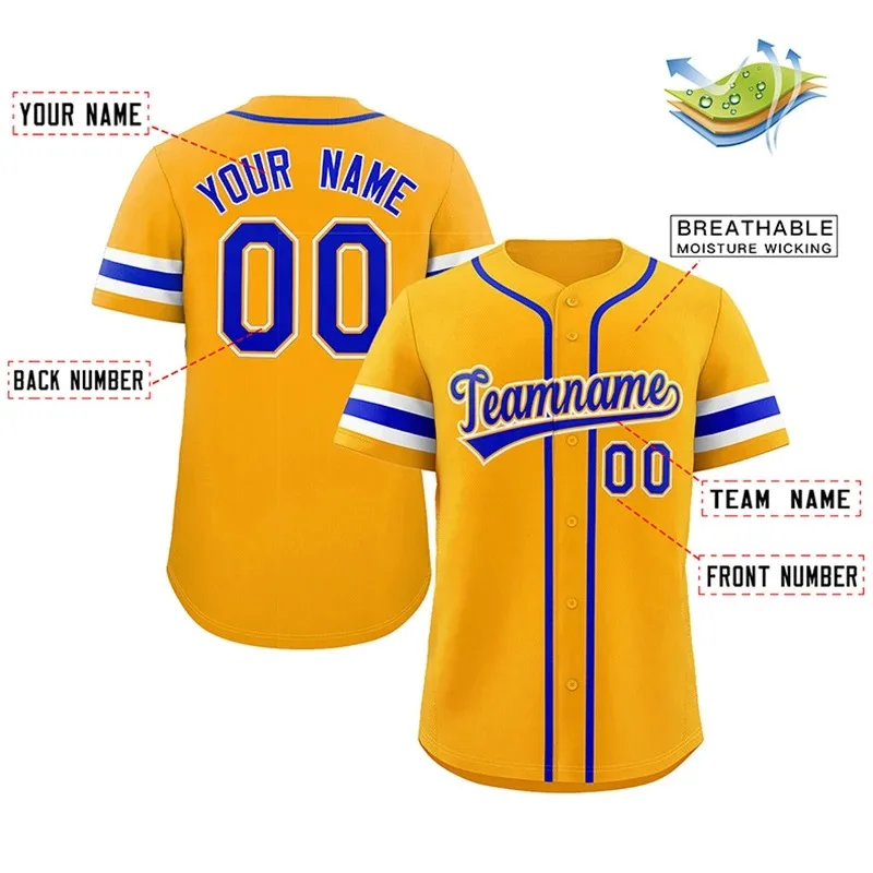 Customize Baseball Jersey Team Shirt Print Personal Name Number Stripe Hip Hop Sportswear Custom Baseball T-shirt Men/Women/Kids