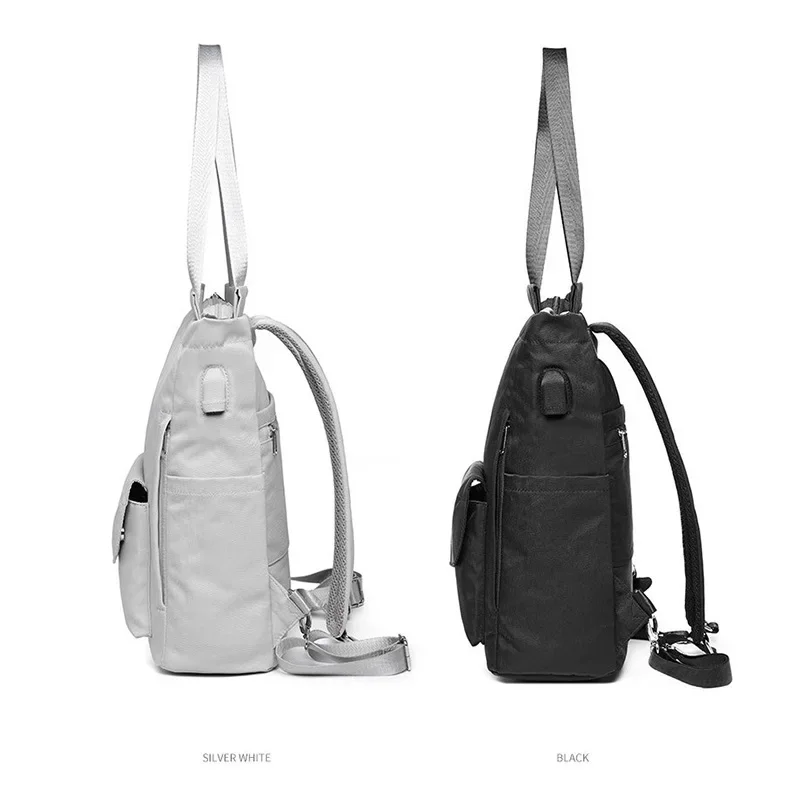 Women backpack Waterproof Stylish Laptop Backpack 13 13.3 14 15.6 inch Korean Fashion Oxford Canvas USB College Backpack bag fem