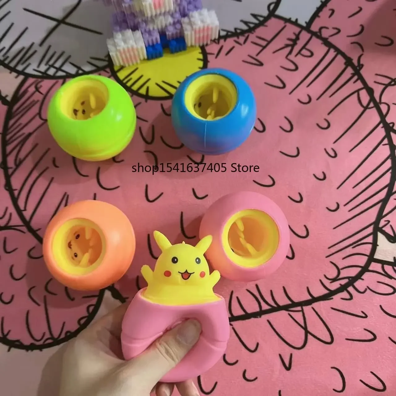 Pokemon Mini Squishy Toys Cartoon Pikachu Kawaii Creative Squeeze Cup Stress Relief Squeeze Toy for Boys Girls Birthday Gifts