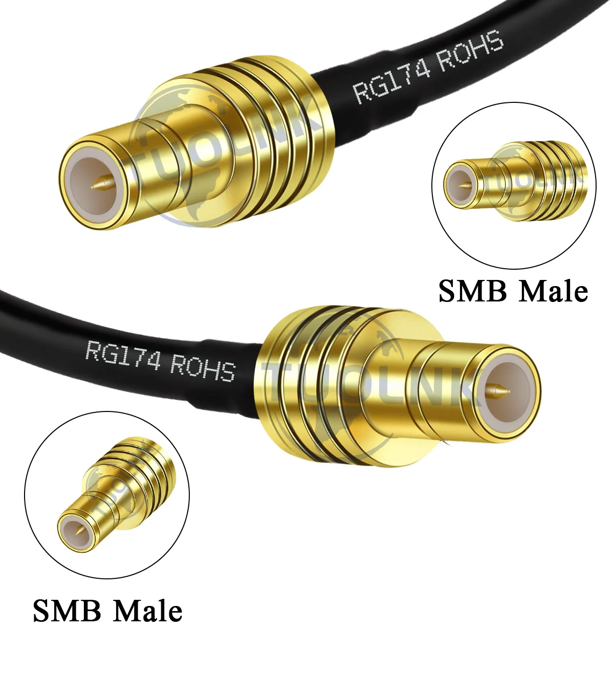 RG174 Коаксиальный кабель SMB между мужчинами и женщинами, прямоугольный соединительный кабель для спутникового радио Sirius, домашнего