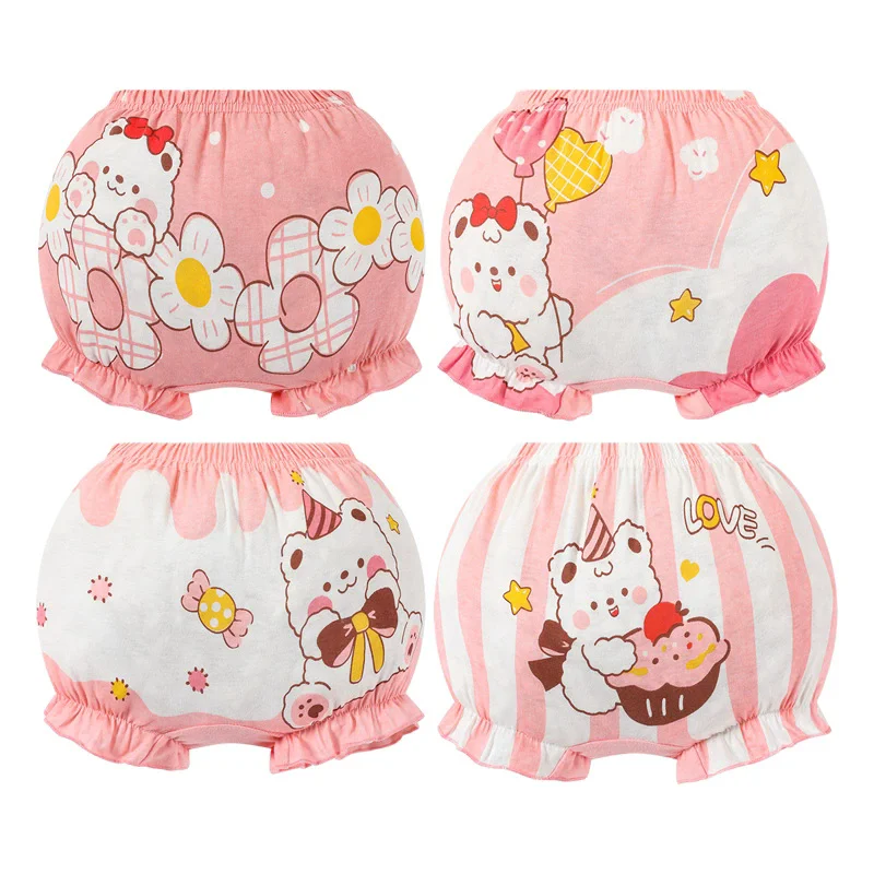 1/2/3/4Pcs/Lot Baby 100% Cotton Panties Kids Infant Newborn Soft Antibiosis Underpants For Children Summer Cute Cartoon Shorts