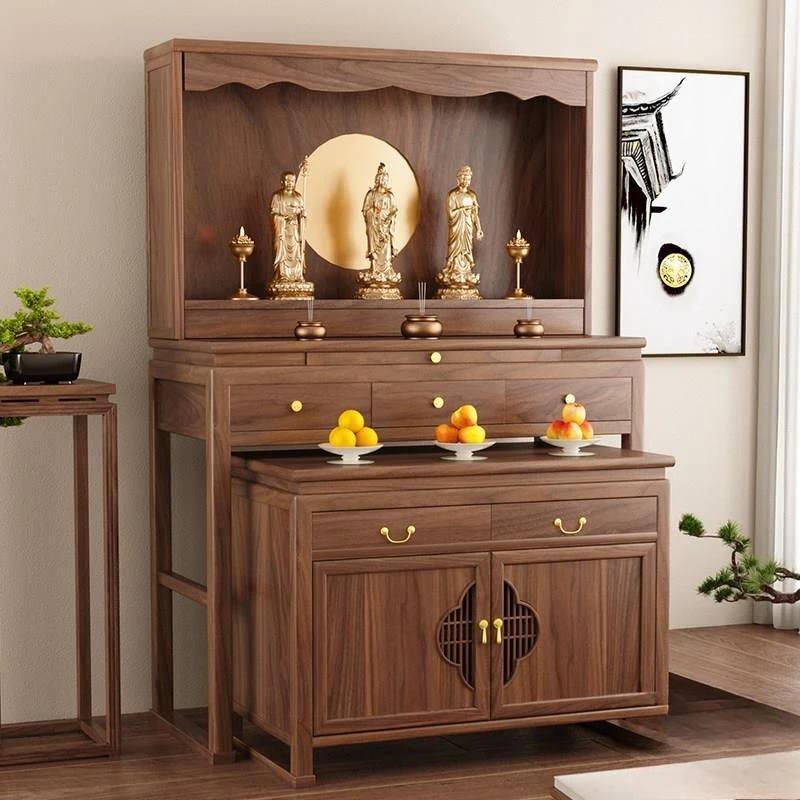 

Solid wood Buddhist shrine offering table Shentai household Guanyin Buddhist shrine incense case Lord shrine offering