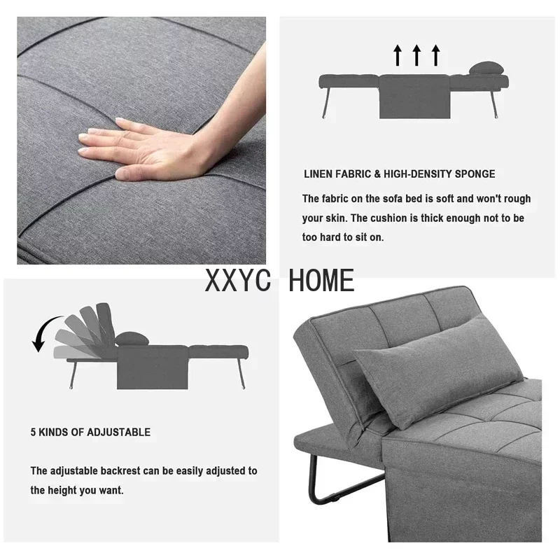 Sofá-cama Moderno Sleeper، 4 em 1 Cadeira Funzione، صالة تشيس، سرير المعيشة
