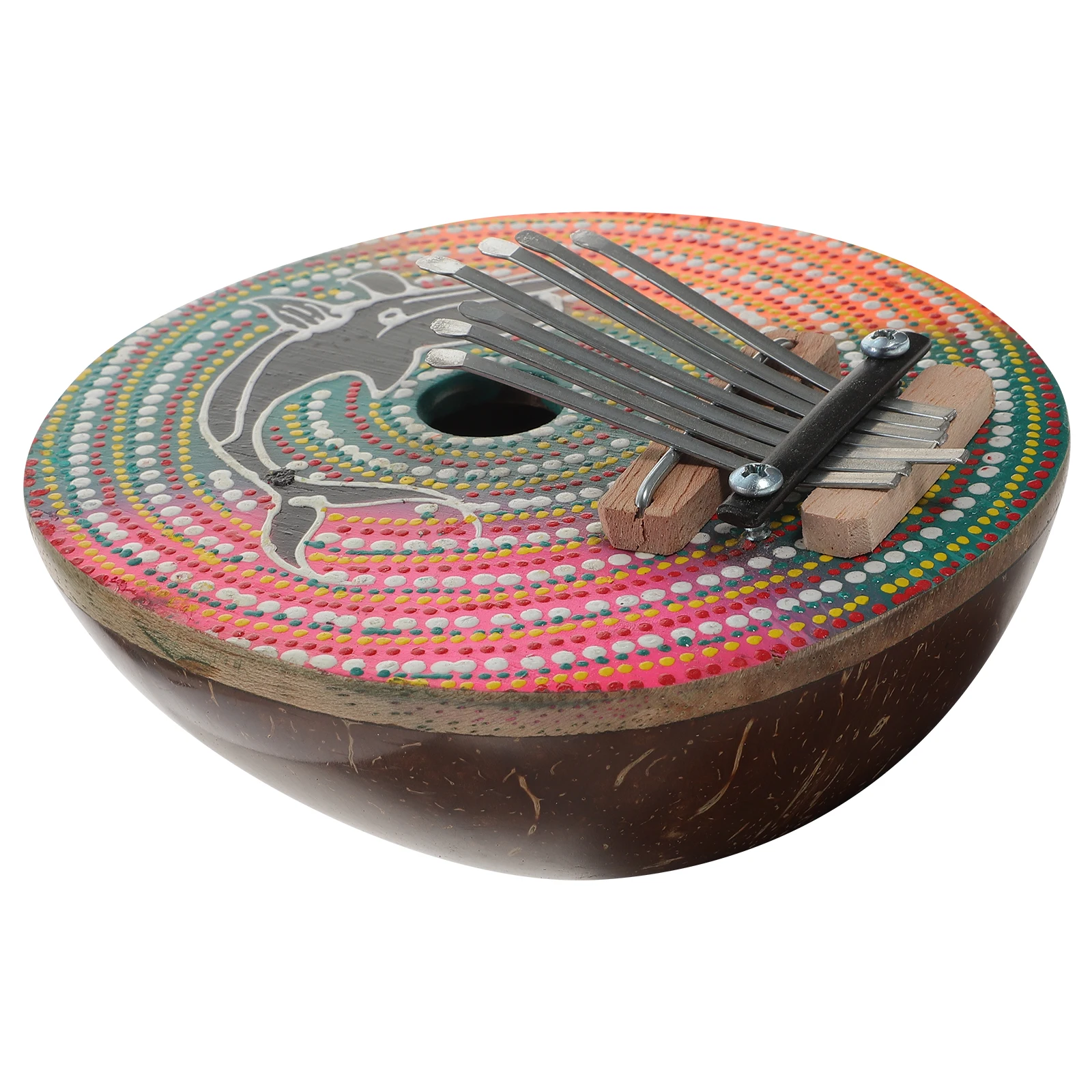 

Coconut Shell Thumb Piano Kalimba Mini Musical Instrument Durable Wood Stainless Steel Portable melodious melody long