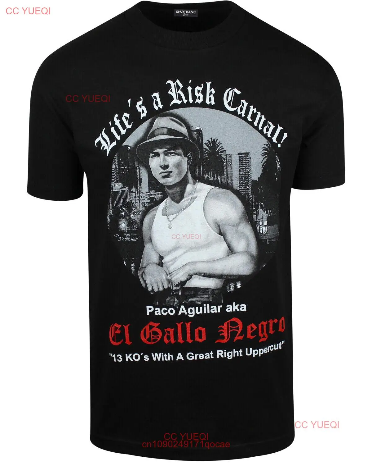 Lifes a Risk Carnal Paco aquilar camisa para hombre, El Gallo Negro, 13 Kos