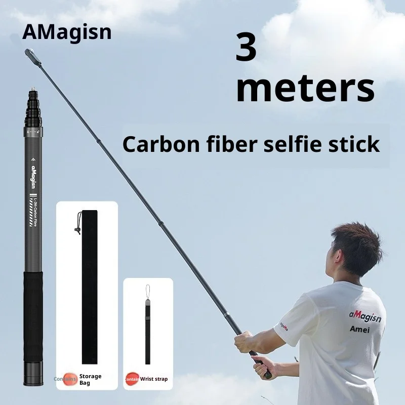 amagisn-3m-カーボンファイバー自撮り棒三脚ステルス延長ポール-insta360-dji-osmo-action-4-gopro-3-in-1-カメラアクセサリー用
