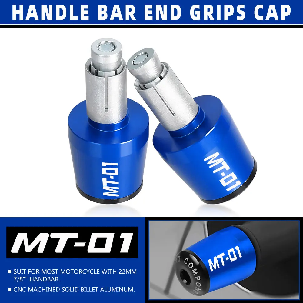 

Motorcycle MT01 Handle Bar Ends For Yamaha MT-01 2005-2012 2006 2007 2008 2009 Handlebar Grips End Cap Gear Balanced Plug Slider