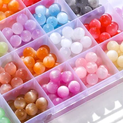 10/20Pcs/Lot 8/10/12mm Resin Round Shape Loose Spacer Beads for Handmade Making Jewelry Diy Bracelet Necklace Accessories