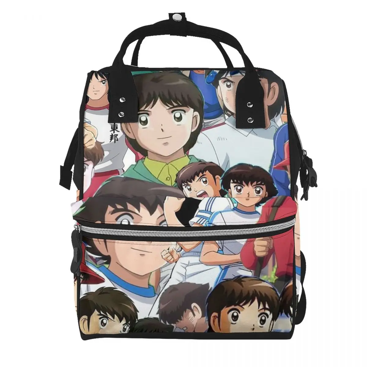 Japan Football Manga Captain Tsubasa Student Backpack School Bag Hiking Travel Daypack for Men Women Bookbag Shoulder Bags