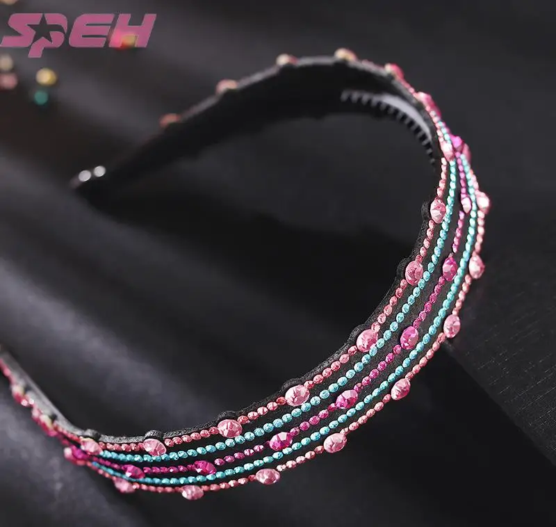 Korean Czech drill hoop full diamond hairpin high-grade headwear anti-skid diamond