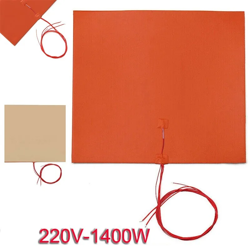 

Silicone Heater Mat 350x350mm 220V 1400W for Printer Heated Bed with Safe Insulation and Consistent Temperature Control