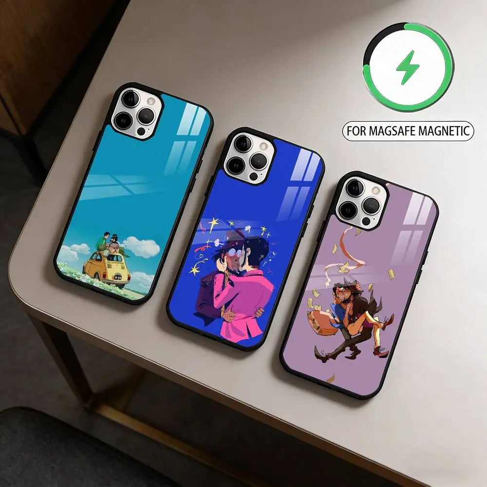 

Lupin Anime Third Magnetic For Magsafe Wireless Charging Phone Case For iPhone17,16,15,14,13,12,11 Plus,Pro Max