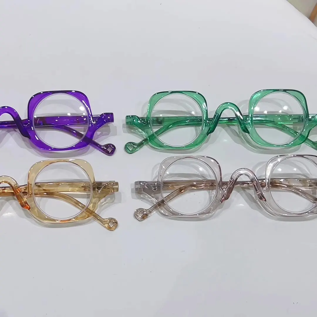 Japanese-style square small-frame reading glasses for men and women, suitable for middle-aged and elderly people