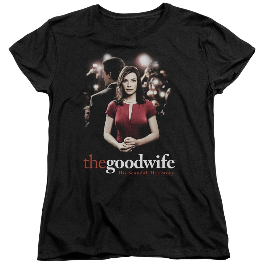 The Good Wife His Scandal Her Story Woman's and Juniors Black Shirts Men Women Streetwear Oversized Loose Casual Summer