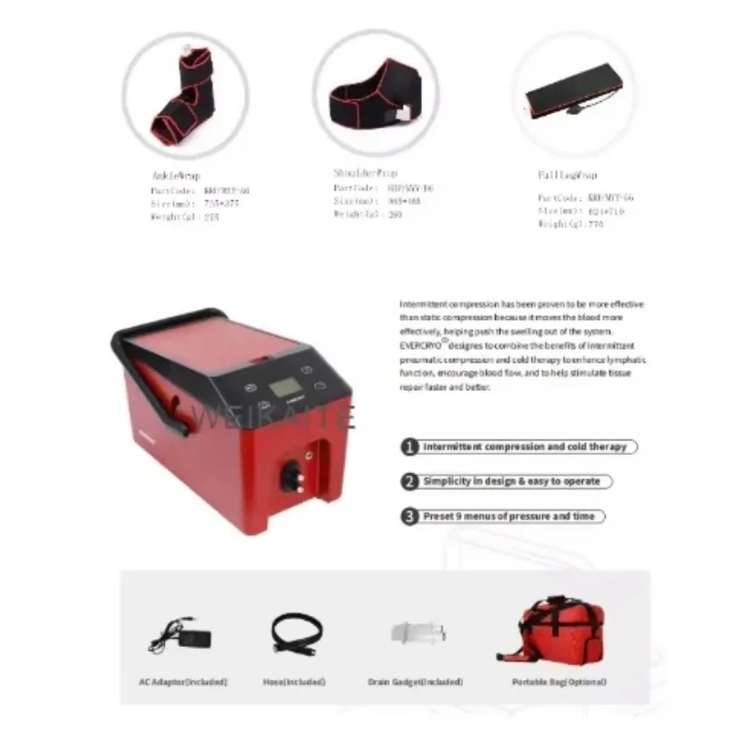 2025 New CRYOPUSH Knee Cryo Recovery Cold Compression Therapy Physical Therapy System Machine