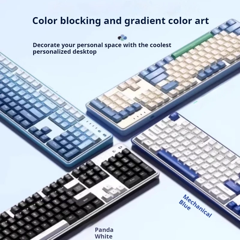 KS104 Mechanical Keyboard CSGO Customized Three Mode Connection Wireless Hot Swappable PBT Material Ergonomic Silky Touch Gasket