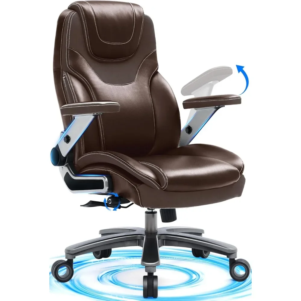

Big and Tall Office Chair with 5D Adjustable Arms, 600lbs Ergonomic Executive Office Chair with Adjustable Lumbar Support