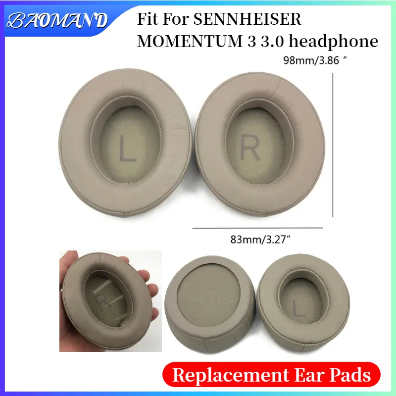 

Ear Pads For SENNHEISER MOMENTUM 3 3.0 Headphones Replacement Soft Foam Cushion Sponge Pad Leather Earmuffs