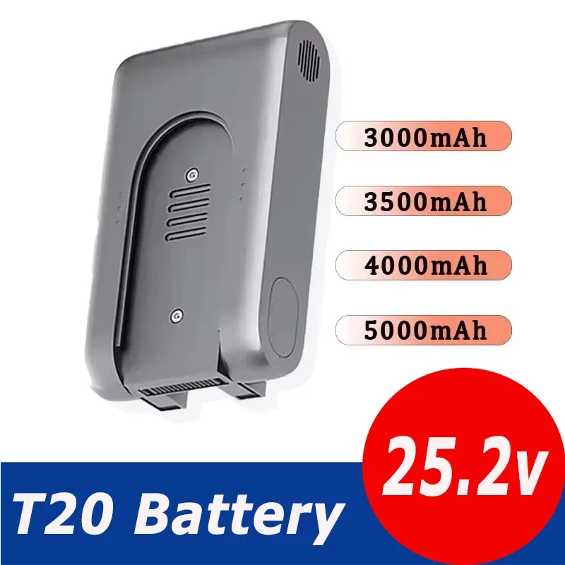 Replacement 25.2V 5000mAh Battery for Xiaomi Dreame T20 Cordless Vacuum Cleaner - Rechargeable Li-ion, High Capacity