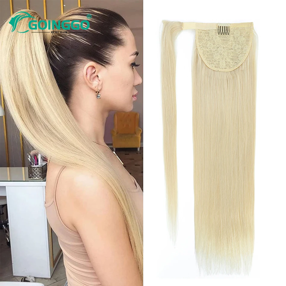 Clip In Ponytail Extension Wrap Around Long Straight Pony Tail Hair 14-20Inch Brazilian100% Remy Horsetail Hairpiece 70g