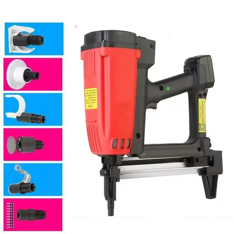 Rechargeable six in one electric nail multi-purpose tool, used for steel wood structure, concrete ceiling frame, cement wall