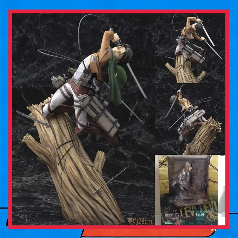 

Attack On Titan 28cm Tree Stump Levi Battle Scene 1/8 Scale Anime Figure Model Statue Collection Desktop Decoration Ornament Toy