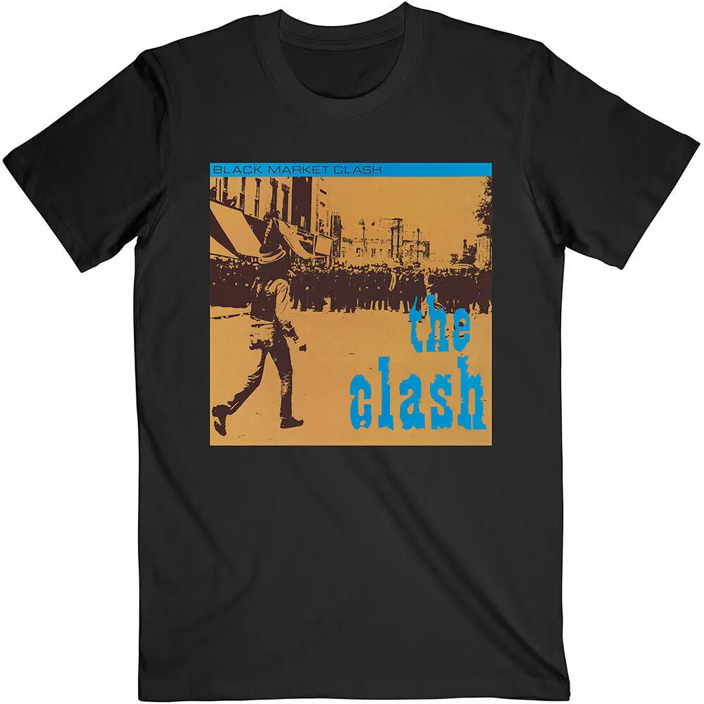 Black The Clash Market Official T Shirt Mens