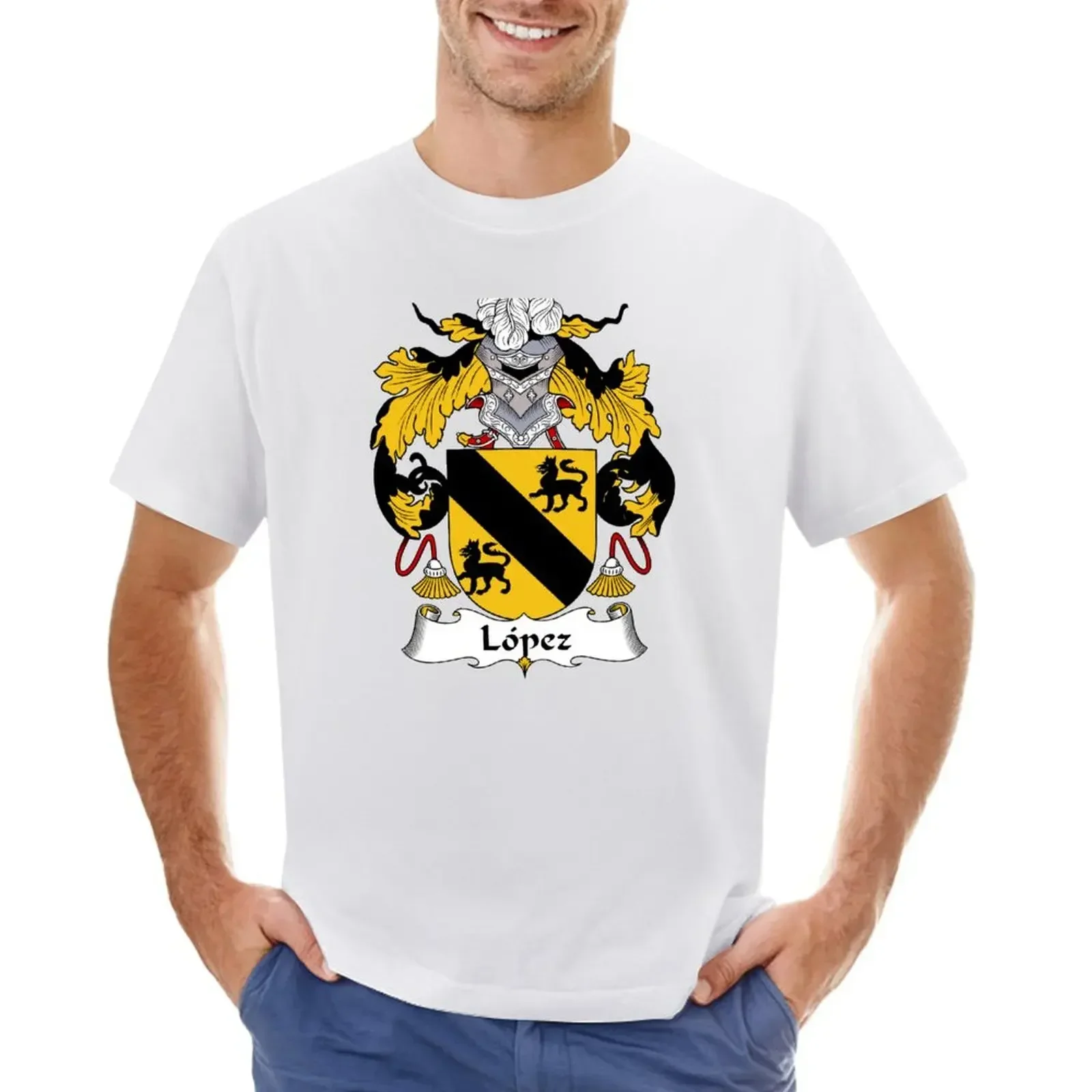 Lopez Coat of Arms/Family Crest T-shirt Blouse sports fans customs design your own t shirt men