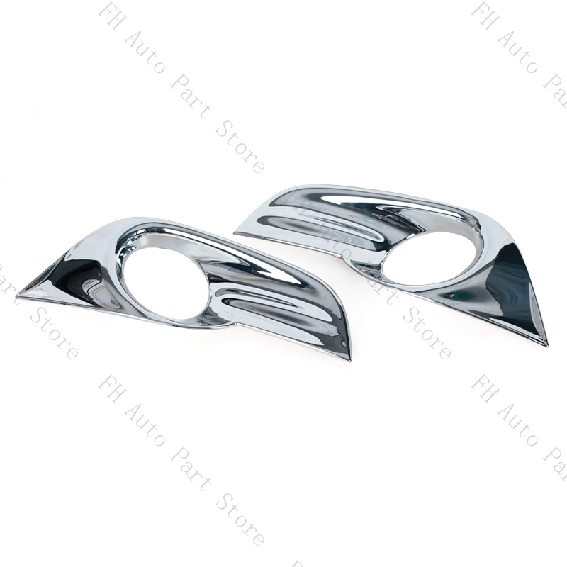 2PCS For Nissan Altima 2013 2014 2015 Front Bumper Fog Light Lamp Chrome Trim Sticker Cover Frame Grille Foglamp Lid Bezel Hood