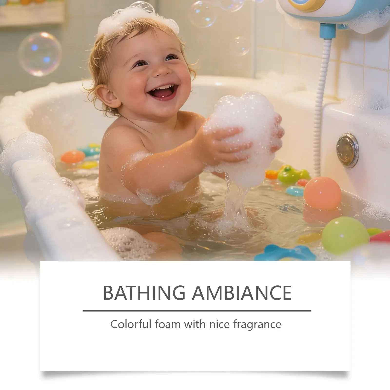 Bath Bombs Balls Moisturizing Locks Moistures Multi-effect Gently Cleanses Softens Skin Skin-Friendly Mild Formula Colored Fizzy view 4