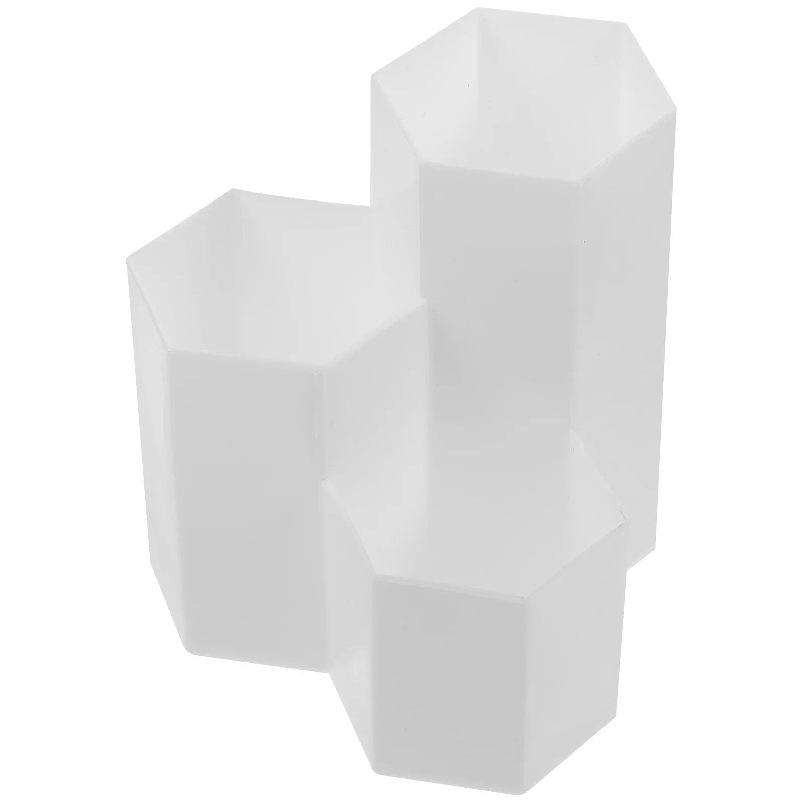

Hexagonal Pen Holder Modern Desk Accessory Large Capacity PP Material Stationery Organizer Bedroom Office Study Room