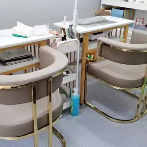 Elegante Hausstühle mit goldenen Beinen, Pflasterschutzwartzimmerstühle Wartestühle 6 Hauptverkaufsstühle mit Pes Dourado - №1