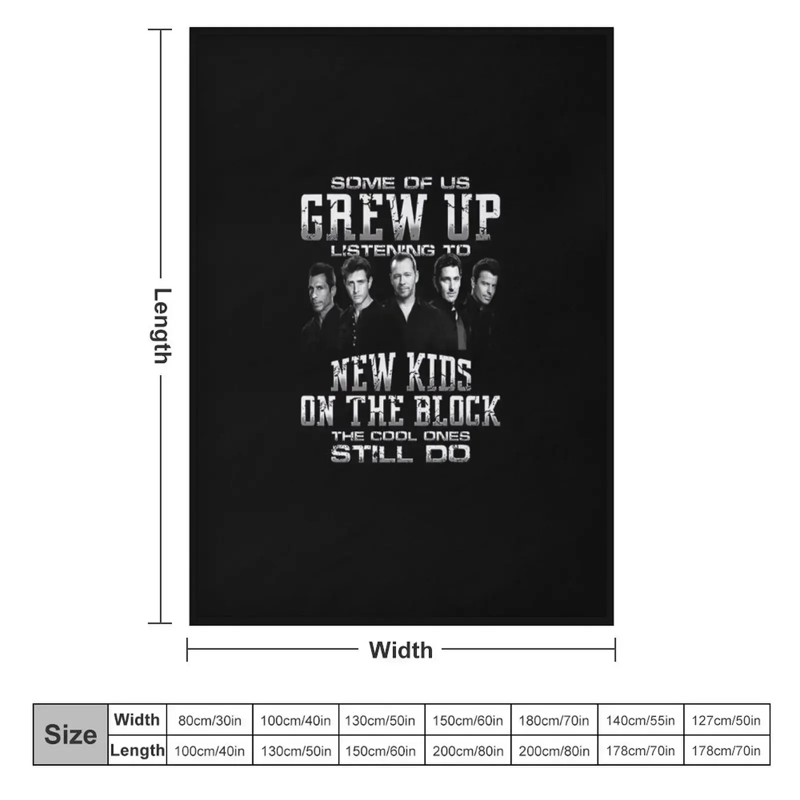 NKOTB Some of us Grew up Listening to nkidsontbk The Cool Ones Still do Throw Blanket Personalized Gift Luxury Designer Blankets