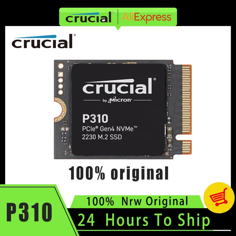 Crucial New SSD P310 1TB PCIe Gen4 NVMe M.2 2230 / Up to 7100 MB/s Internal Solid State Drive for SteamDeck handheld laptop