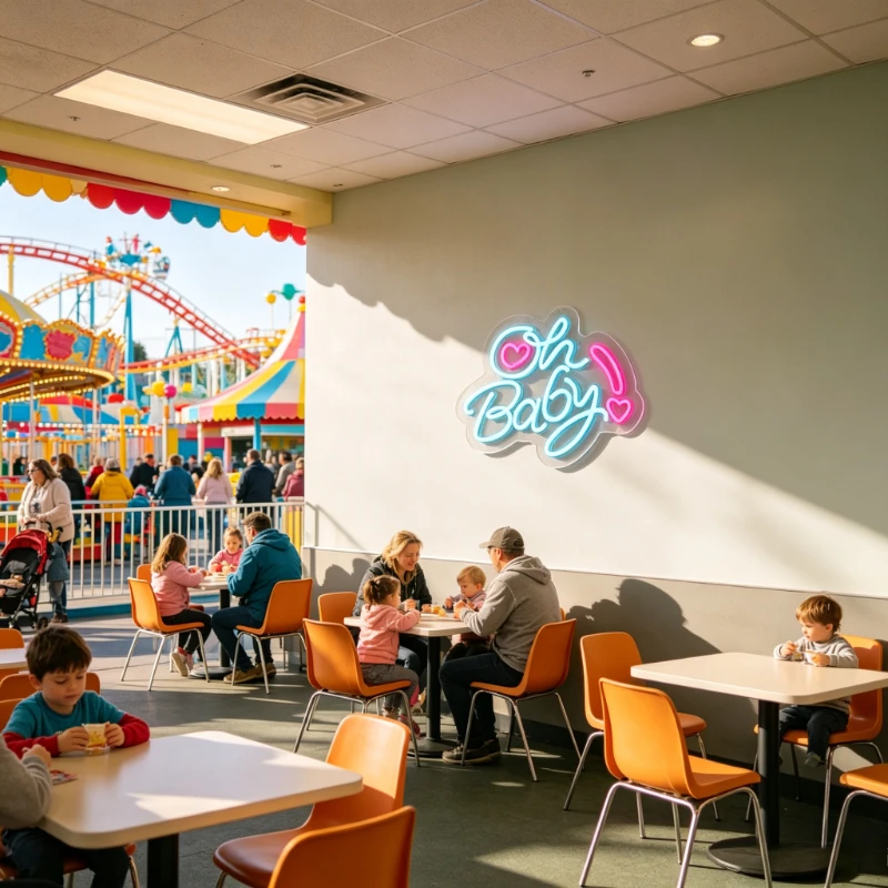 Oh Baby Neon Sign LED Wall Art - Baby Nursery Wall Lights recension och pris