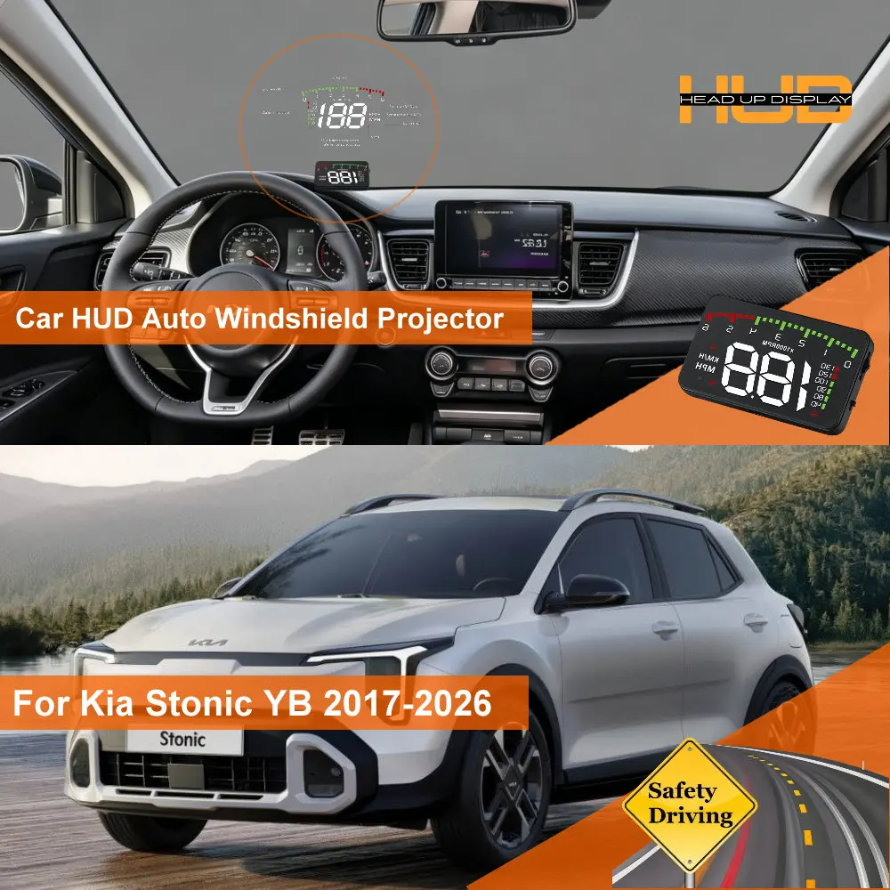 Car HUD Head Up Display For Kia Ray TAM 2011-2026 Stonic YB 2017-2026 Auto Windshield Projector Accessories