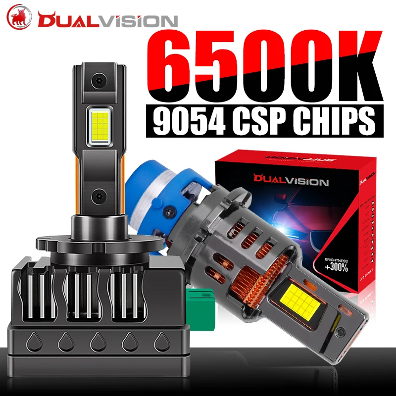 Dualvision D3S LED Headlight 1:1 HID D1S D2S D4S D5S D8S D1R D2R D3R D4R Turbo LED Two-sided 30PC CSP Chips 6500K 300W Plug&Play