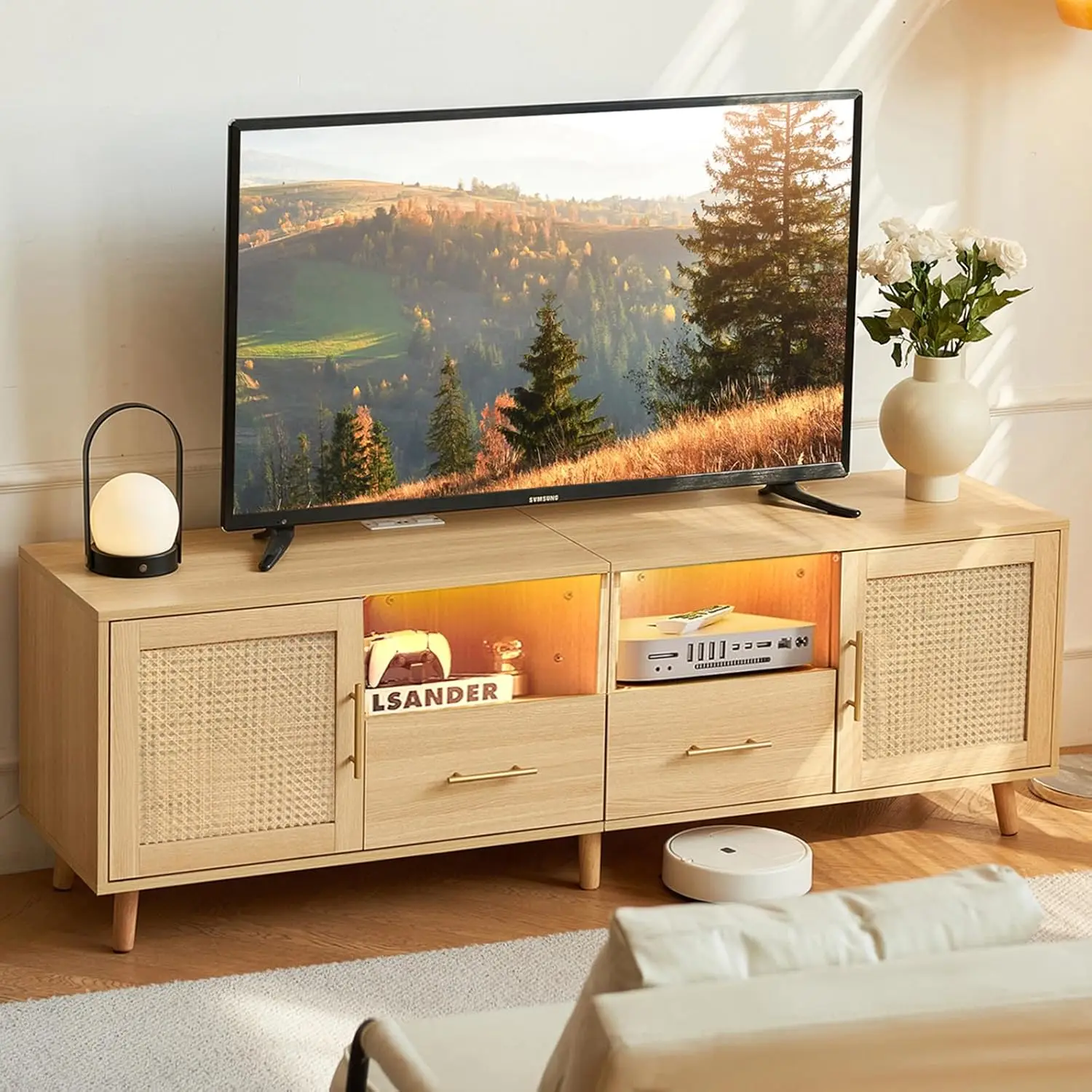 TV Stand for 75 Inch TV, 63