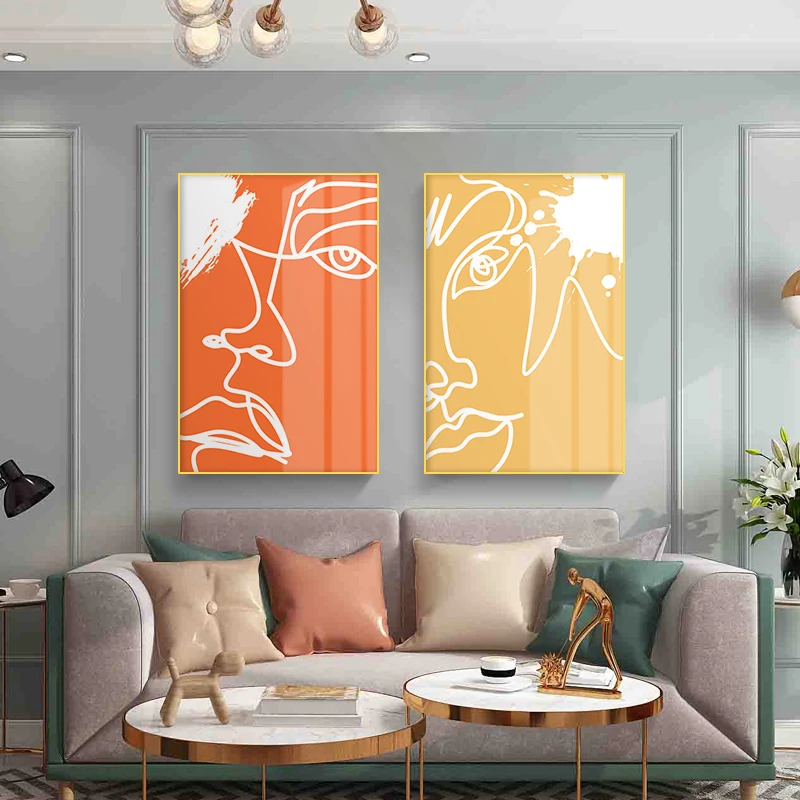 Modern Nordic Abstract Canvas Painting Minimalist Line Art Posters Prints Picture for Living Room Home Decor