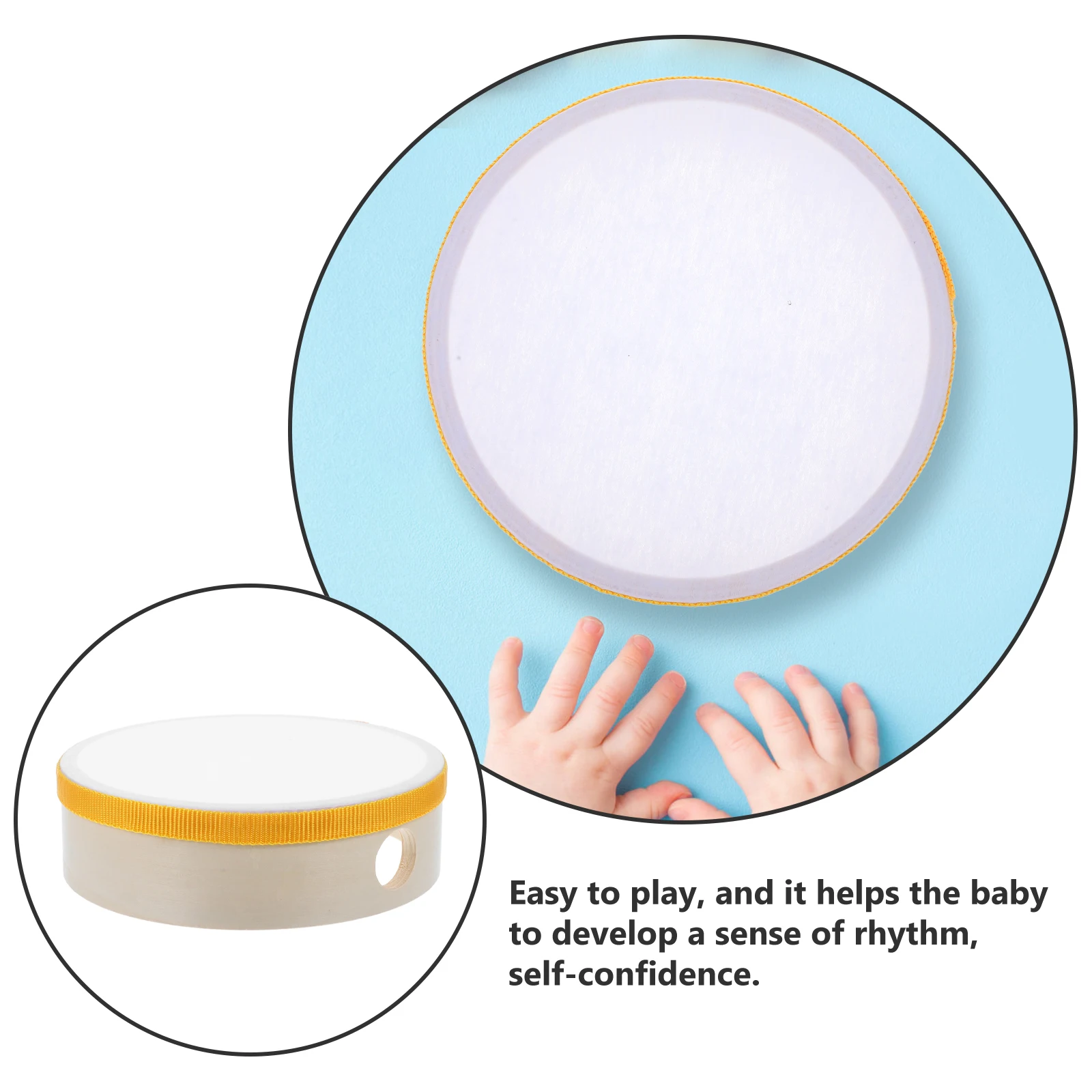 ドラム子供楽器子供の音楽スティック赤ちゃんのおもちゃ黄色の音楽おもちゃ