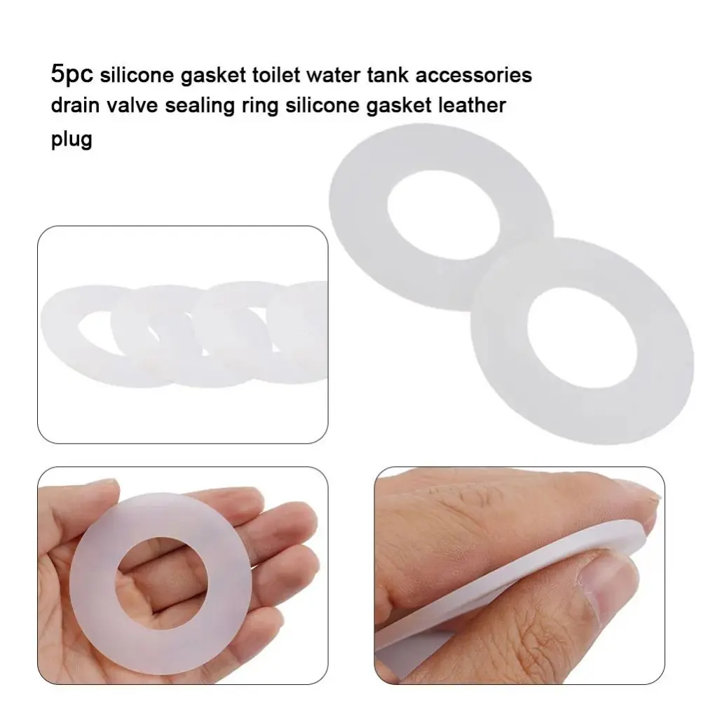 1/5Pcs Silicon Rubber Diaphragm Drain Valve Seal Washer Waterproof Gasket Toilet Tank Part Water Stop Seal Ring 816.418.00.1