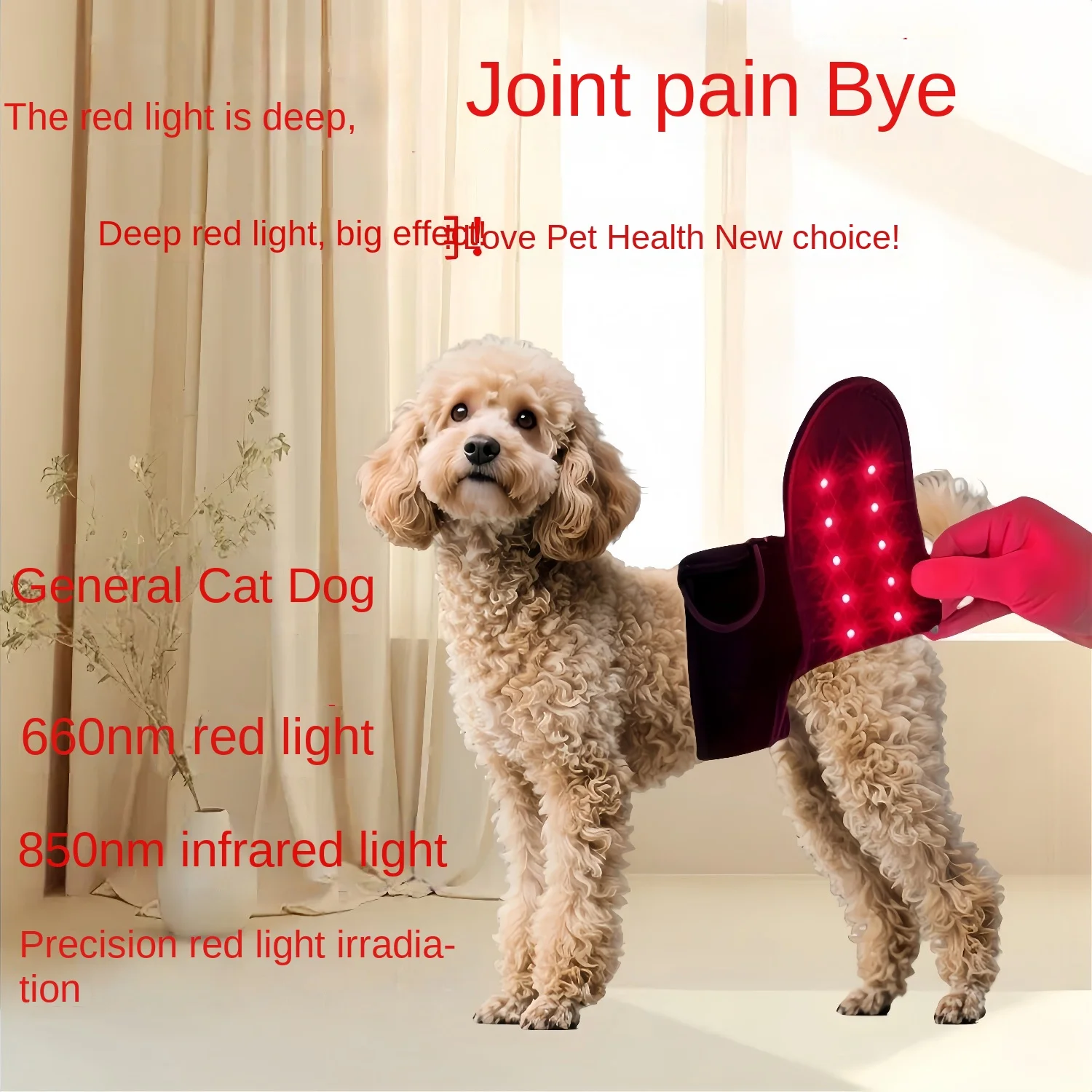 WOOTSHU Pet Red Light Hind Limb Spinal Back Physiotherapy Cat Dog Postoperative Rehabilitation Health Care Pain Relief Pad