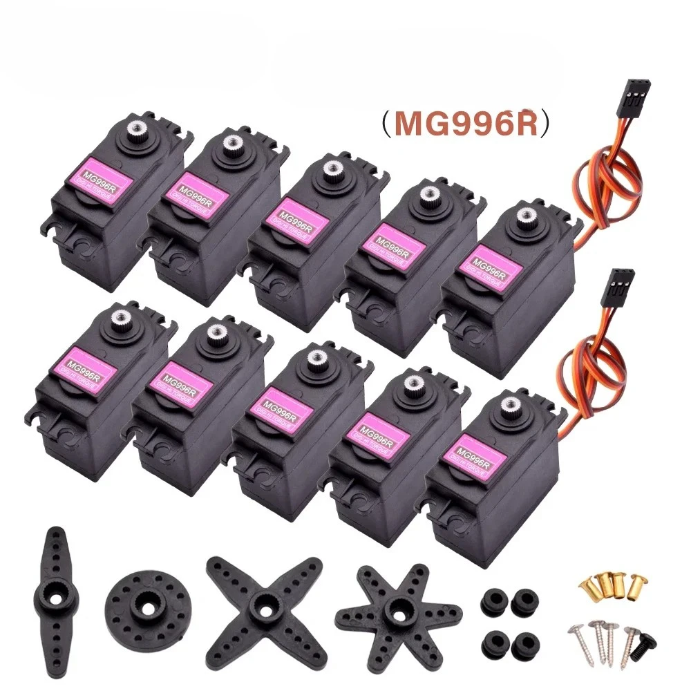 MG995 MG996R JR Serwomotor obrotowy 180 360 MG 996 Metalowa przekładnia momentu obrotowego o dużej prędkości do helikoptera samochodowego RC Robot Arduino