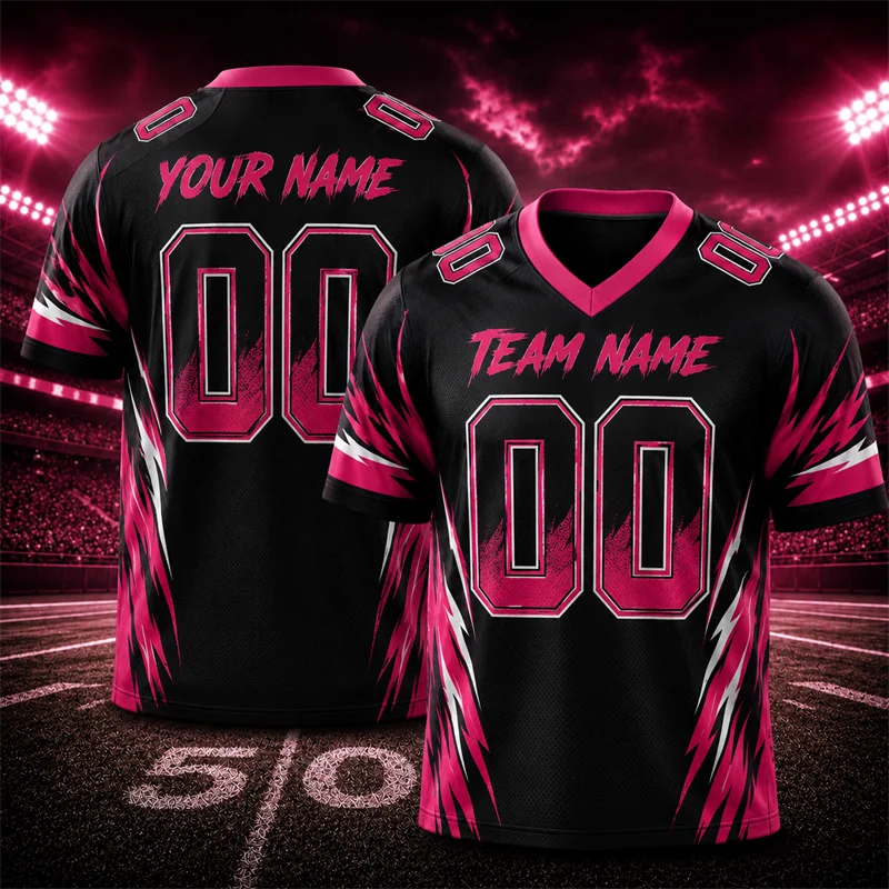 Fashion Personalization Football Jersey For Men Free Custom Name Team Name Number Sports T Shirts Loose Quick Dry Team Uniforms