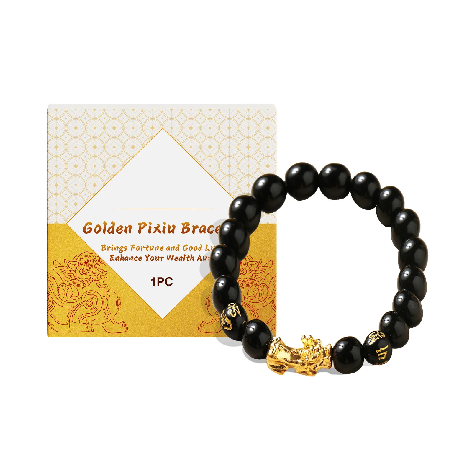 The Gold Pixiu Beaded Bracelet Can Bring Good Luck, Balance The Five Elements, Coordinate Energy, And Bring Wealth Pulseras