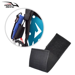 Correa fija de buceo, cuchillo especial para cortar bajo el agua, anillo antipérdida, fija el cortador en el BCD